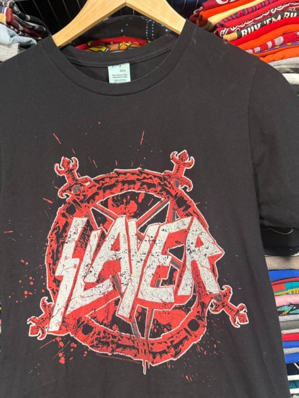 2019 slayer graphic t shirt black